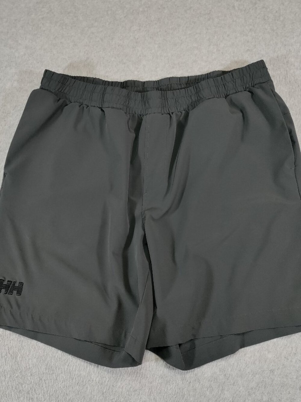 Helly Hansen Mens L Gray Roam Trail Shorts 5 Inseam Drawstring